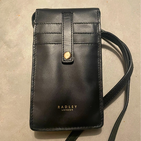 RADLEY LONDON Bags Radley London Black Leather Medium Phone Crossbody Poshmark